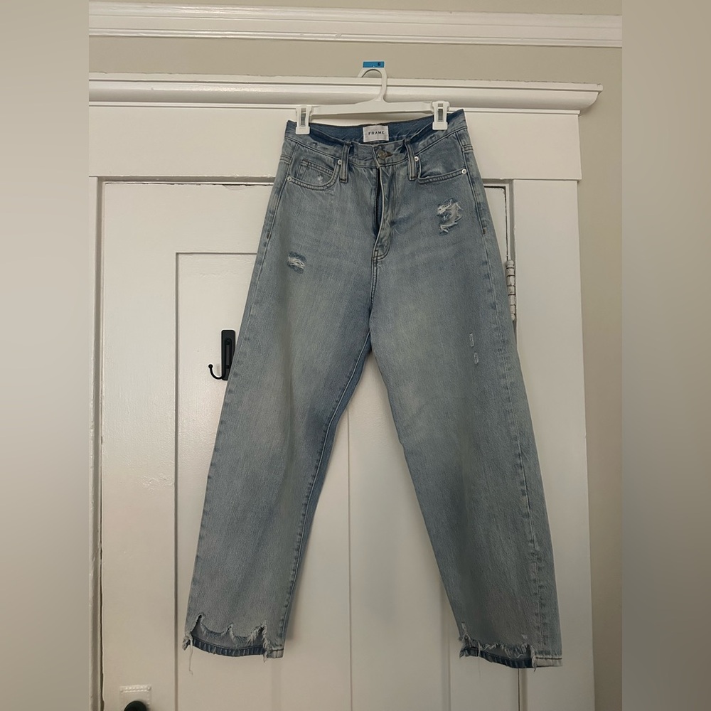 Frame Denim Light Blue Boyfriend Jeans